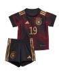 Billige Tyskland Leroy Sane #19 Bortedraktsett Barn VM 2022 Kortermet (+ Korte bukser)